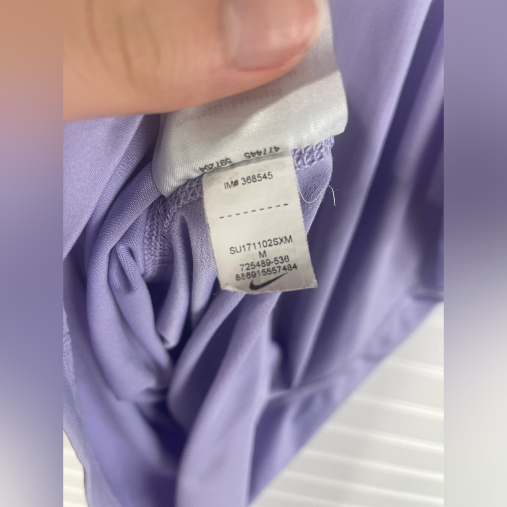 Nike Lavender Athletic Racerback Mesh Fitted Tank Top Medium Women’s EUC - Picture 3 of 8